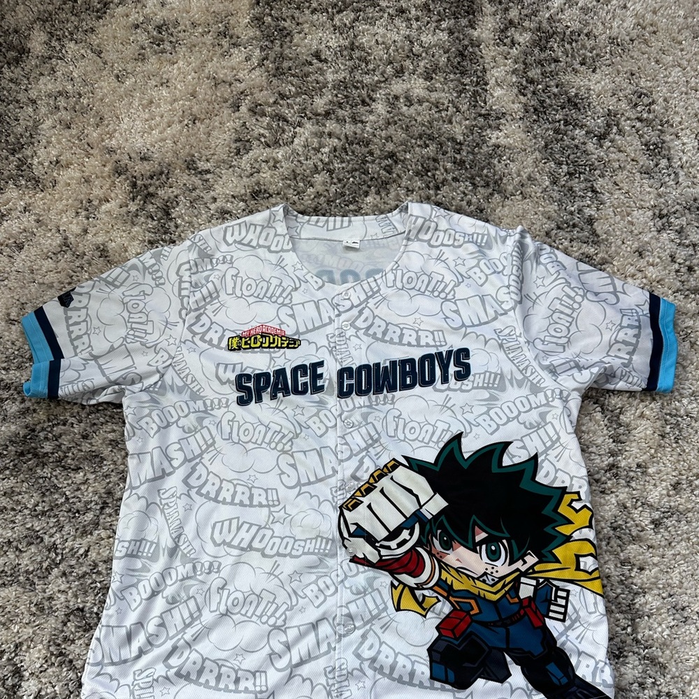 Space Cowboys x My Hero Academia Men’s Minor League Baseball Jersey Midoriya #18